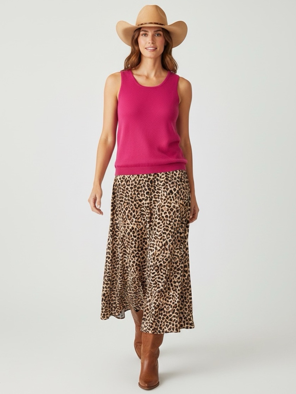 Pure Collection 100% Cashmere Sleeveless Scoop Sweater in Pink Size 12 US